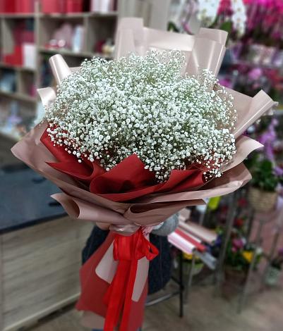Букет цветов из: Гипсофила в Белую Колпь