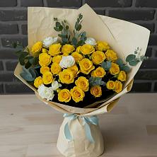 Букет цветов из:  Розы в Белую Колпь