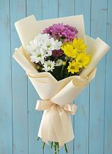 Букет цветов из:  Хризантемы в Белую Колпь