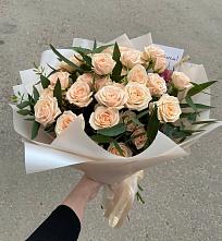 Букет Кремовые розы Латте #REPLACE_PRED# Белую Колпь
