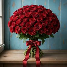 Букет Красные розы Блэк Меджик в Белую Колпь