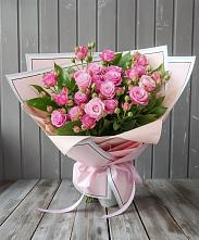 Букет Розовый кустик в Белую Колпь