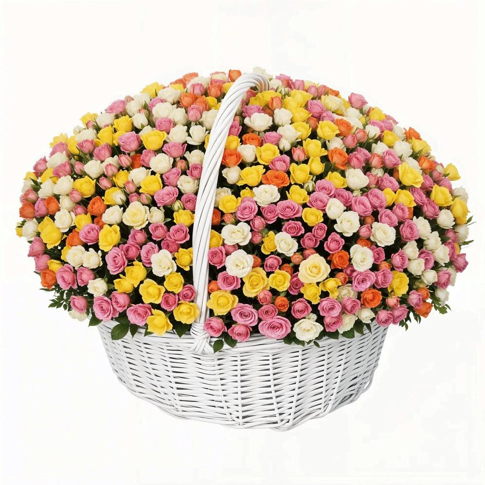 Премиум букет из: Розы в Белую Колпь