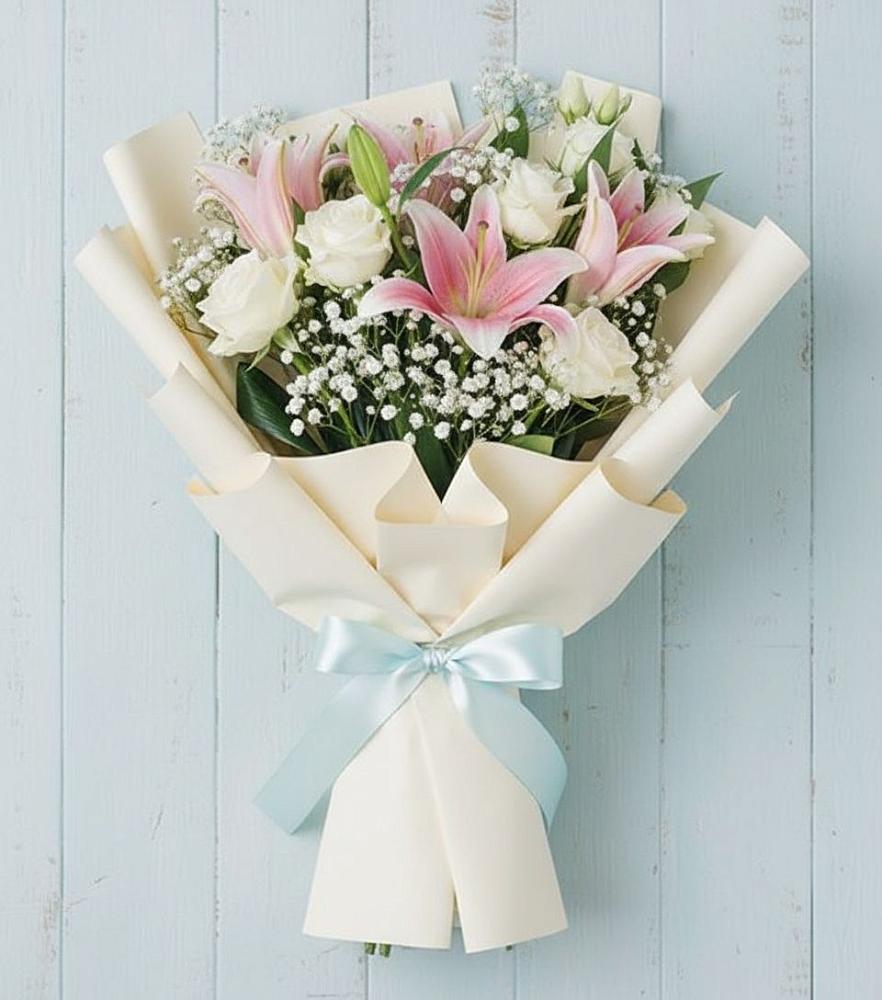 Букет цветов из: Лилии в Белую Колпь