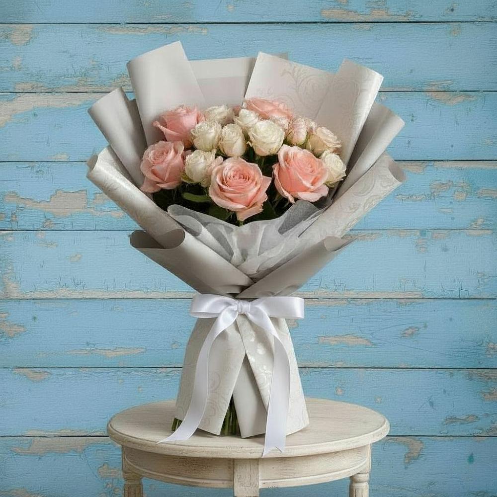 Букет цветов из: Розы в Белую Колпь