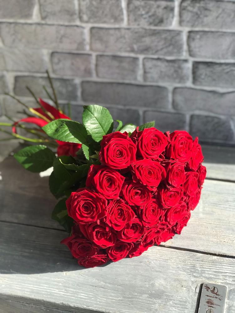 Букет Красные розы Фридом в Белую Колпь