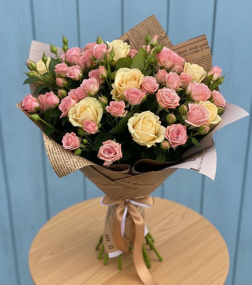 Букет цветов из: Розы в Белую Колпь