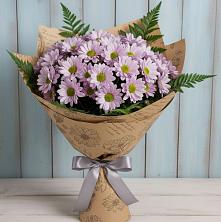 Букет цветов из:  Хризантемы в Белую Колпь