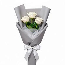 Букет 3 белые розы в Белую Колпь