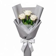 Букет 3 белые розы в Белую Колпь