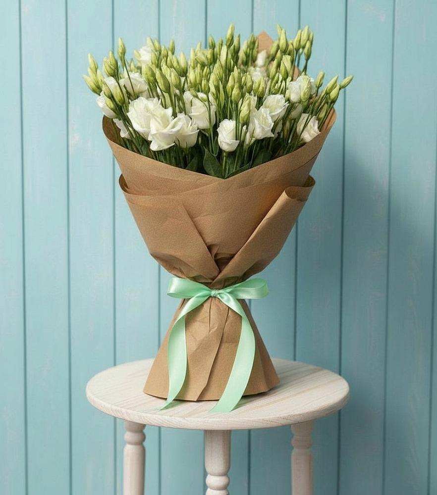 Букет цветов из: Лизиантусы в Белую Колпь