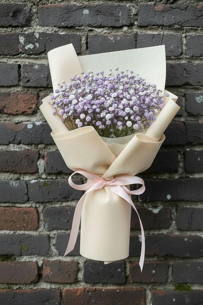 Букет цветов из: Гипсофила в Белую Колпь