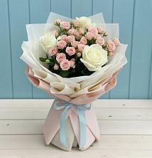 Букет цветов из:  Розы в Белую Колпь