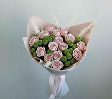 Букет цветов из:  Розы и Хризантемы в Белую Колпь