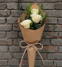Букет цветов из:  Розы в Белую Колпь