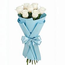 Букет 7 белых роз Проуд в Белую Колпь