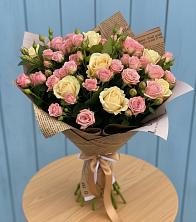 Букет цветов из:  Розы в Белую Колпь