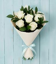 Букет цветов из:  Розы в Белую Колпь