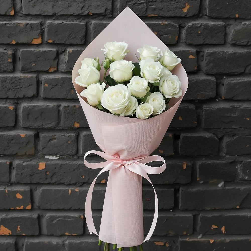 Букет цветов из: Розы в Белую Колпь
