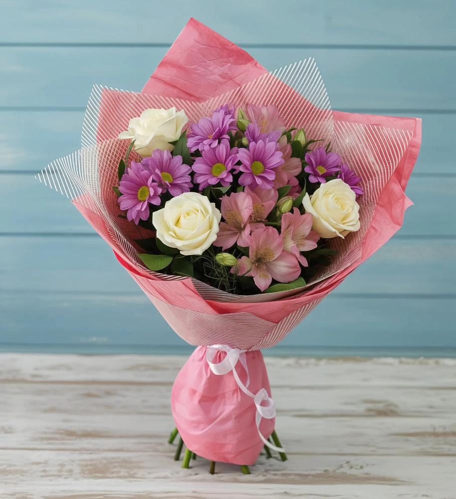 Букет цветов из: Герберы в Белую Колпь