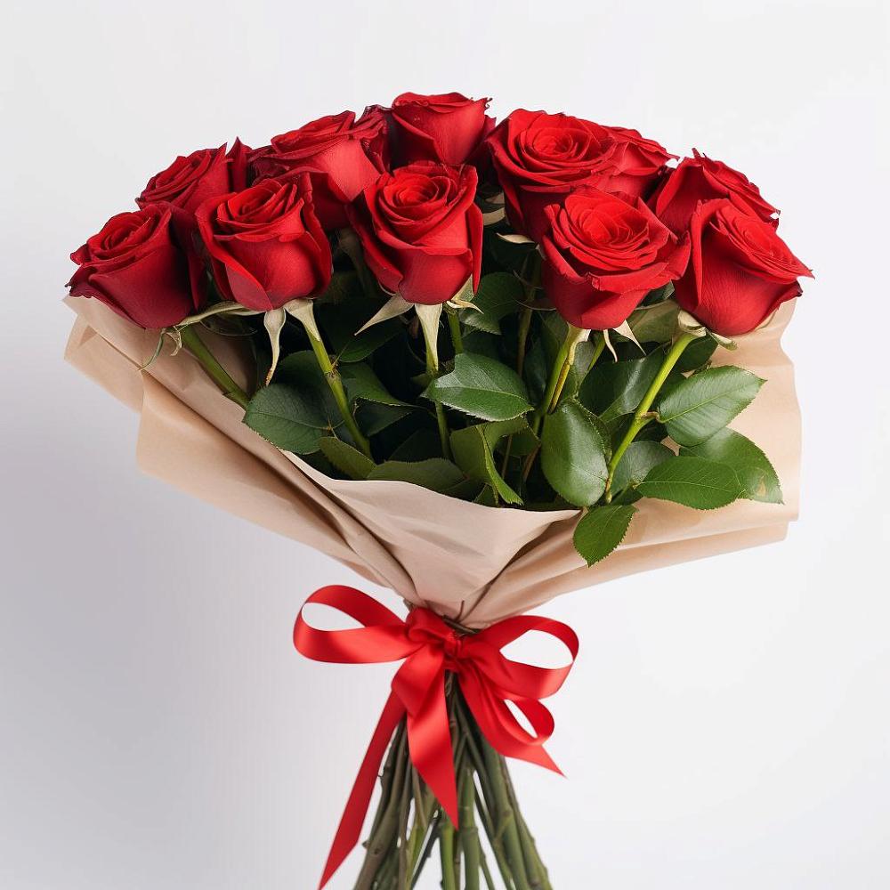 Букет 11 Красных роз Эдлесс Лав в Белую Колпь