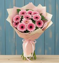 Букет цветов из:  Герберы в Белую Колпь
