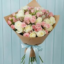 Букет цветов из:  Розы #REPLACE_PRED# Белую Колпь